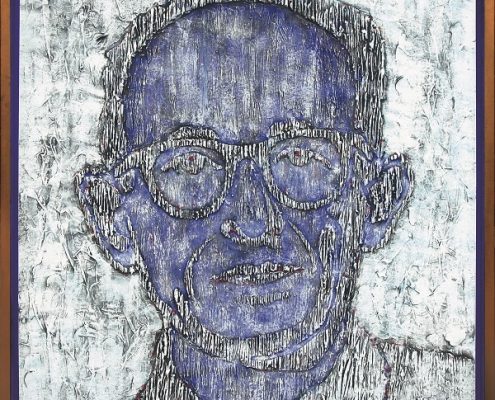 Over racisme discriminatie gelijkheid -'Adolf Eichmann' If he were jew - 110x110 cm - Richard Steunenberg